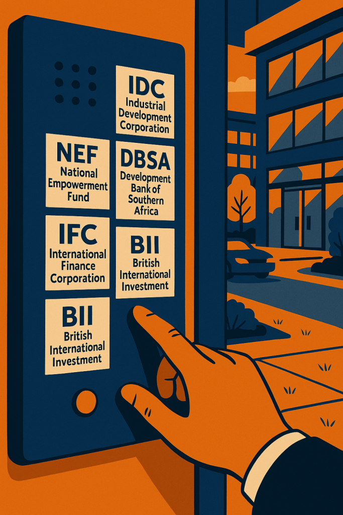 IDC, NEF, DBSA, IFC, BII